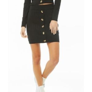 Black Knit Mini Skirt.